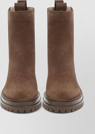 Gianvito Rossi chester suede boots chunky sole elastic