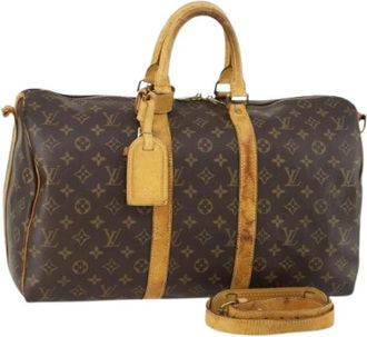 Louis Vuitton Pre-owned Weekend Bags, female, Brown, Size: ONE SIZE Pre-owned Canvas Weekend Bag
