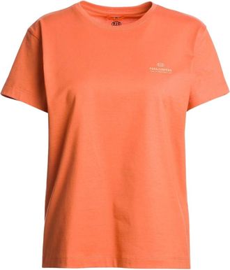 Parajumpers Womens White Logo Canyon Sunset T-shirt - Orange Cotton - Size Small