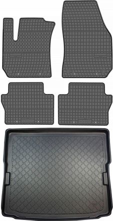 OEM Opel Zafira B Minivan De Mayo De 2005 A 2014. Juego - Alfombrillas De Goma Para Coche + Alfombrilla Para Maletero