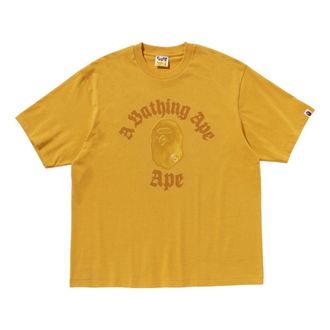 A Bathing Ape Gothic College Relaxed Fit Tee Yellow 1K80-110-349-YELLOW