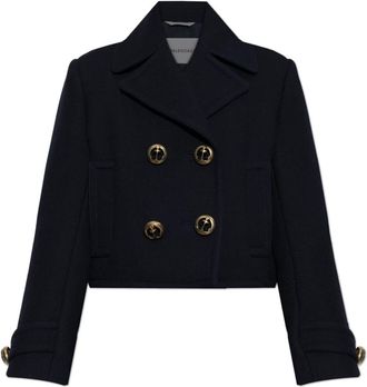 Balenciaga Wolblazer - Dames - Blazers - Blauw - 2XS - Wol - Jassen