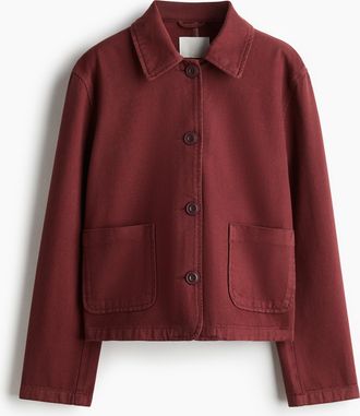 H&M Twilljacke mit Kragen - Red