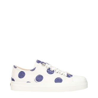 Moschino White Fabric Low Top Womens Sneakers