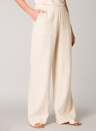 Base Level Leinenhose BASE LEVEL Yul, Damen, Gr. 36, N-Gr, beige (light beige), Web, Obermaterial: 55% Leinen, 45% Viskose, unifarben, l&auml;ssig geschnitten lang, H