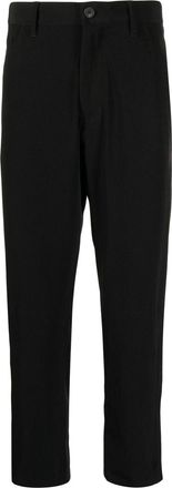 Yohji Yamamoto cropped-leg trousers - men - Triacetate/Polyester - 3 - Black
