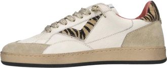 4B12 Playnew D229 Sneakers - Dames - Sneakers - Beige - 39 EU - Leer - Schoenen