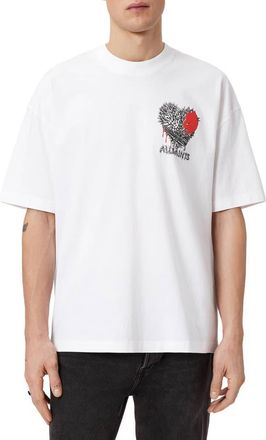 AllSaints Chaste Graphic T-Shirt in Optic White at Nordstrom, Size Xx-Large