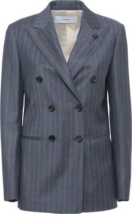 Lardini Giacca in denim di lana lavorata a maglia Plaster - - Jackets - Donna - Blu - XL