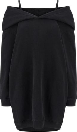 Maison Margiela Sweatshirt Jurk - Dames - Korte kleedjes - Zwart - M - Katoen - Kleedjes