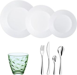 Luminarc Vajilla vidrio opal blanca 48 piezas