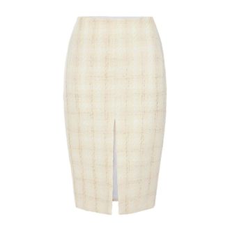 Elisabetta Franchi Dames, Rokken, Geel, Maat: L Tweed