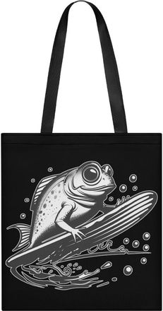 Generic Mudskipper Is Surfing Tote Bag for Women Men Shoulder Bags Purses Pouch Handbags