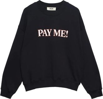 Msgm Felpa con stampa - Nero