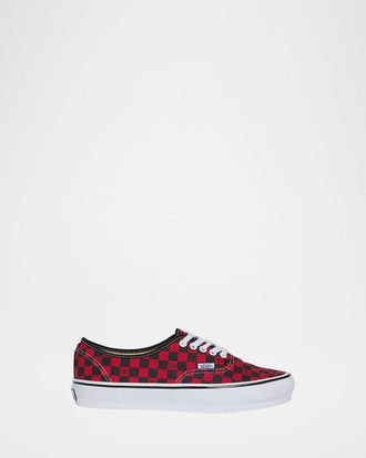 Valentino Garavani x Vans Mens Tess St VLogo Check Canvas Low-Top Sneakers
