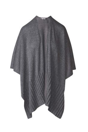 Kinross Cashmere Ruana Wrap in Flannel at Nordstrom