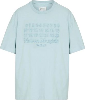 Maison Margiela T-shirt con motivo numeri - Blu