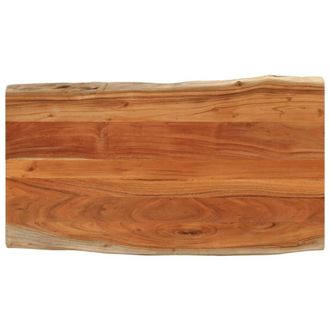 Berkfield Home Table Top 110x60x2.5 cm Rectangular&not;Solid Wood Acacia Live Edge in Brown