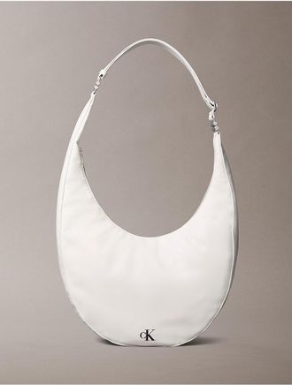 Calvin Klein Womens Curved Shoulder Bag - White