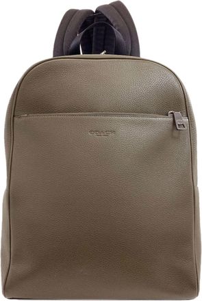 Coach Khaki Leather Backpack (Pre-Owned)