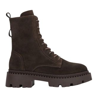 Estro & Luminara Enkellaarzen van echt Italiaans velours - Dames - Schoenen - Bruin - Maat: 40 EU Velours
