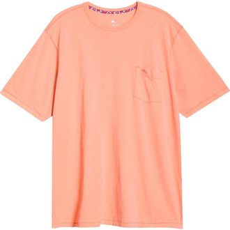 Tommy Bahama Bali Beach Crewneck T-Shirt in Passion Peach at Nordstrom, Size Xxx-Large