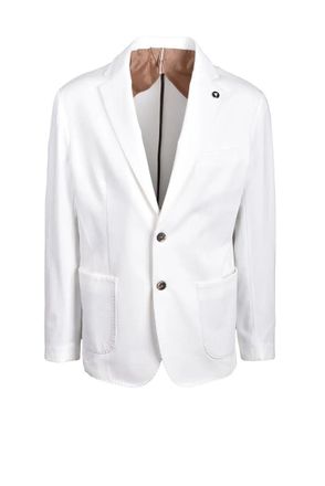 Laboratori Italiani White Cotton Polyamide Elastane Jacket