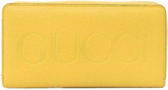 Gucci Yellow Leather Long Wallet (Bi-Fold) (Pre-Owned)