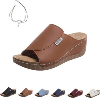 Generic Vivastep Sandals - Ergonomic & Non-Slip Sandals for Pain Relief, 2025 Orthopedic Barefoot Open Toe (Brown, Adult, Women, 6.5, Numeric, UK Footwear Siz