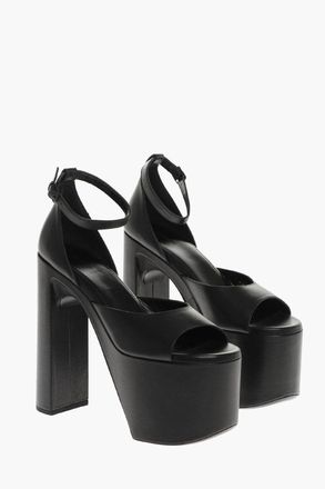 Balenciaga Leather Sandals With Strap And Platform 17 Cm Heel Balenciaga