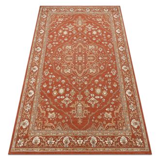 RugsX Rugsx - Alfombra De Lana Soho 477.01.la301 Osta Adorno, Marco Natural Terracota / Beige Orange 200x300 Cm