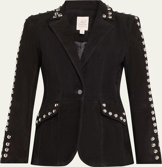 Cinq à Sept Milly Studded Suede Blazer