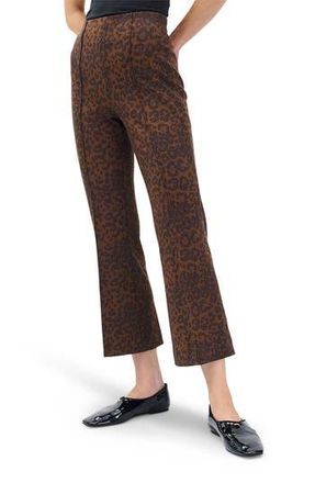 Rag & Bone Irina Leopard Print Ponte Flare Ankle Pants at Nordstrom Rack, Size X-Small