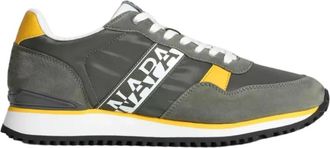 Napapijri Blauw Donker Leer Su&egrave;de Sneakers - Heren - Sneakers - Grijs - 41 EU - Leer - Schoenen