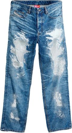 Diesel Regular Jeans 2024 D-Macs - Heren - Regular Fit Jeans - Blauw - W32 L32 - Katoen - Jeans