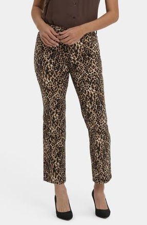 NYDJ Marilyn Straight Leg Ankle Jeans in Savanna Leopard at Nordstrom Rack, Size 8