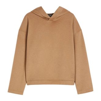 Max Mara Kameel Hoodie Oversized Comfortabel Volume - Dames - Hoodies - Bruin - L - Katoen - Hoodies & sweatvesten