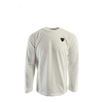Comme Des Gar&ccedil;ons Long Sleeve Tops, male, White, Size: L Play Trui