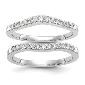 Diamond2Deal 14k Gold Lab Grown Diamond Wedding Band Ring 0.37Ct Clarity- VS Color- G-H