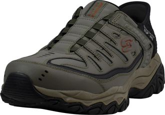 Skechers Mens, Slip-ins: After Burn - Grill Captain Sneaker, Olive/Black, 10.5 UK