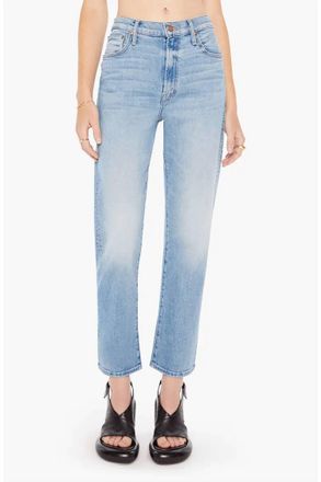 Mother Ditcher Zip Flood Straight Leg Jeans In Love On Beat