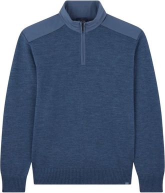 Paul & Shark Truien & Vesten, Heren, Blauw, L, Wol, Trui met Halve Rits