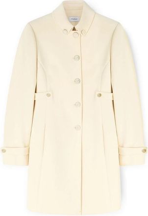 Motivi Enkelrij jas van viscosemix - Dames - Mantel - Beige - M - Leer - Jassen