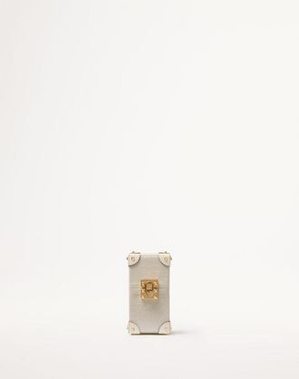 Valentino Garavani Astuccio Per Profumo 100 Ml Valentino Garavani In Canvas, Pelle Di Vitello E Borchie In Metallo Donna NATURALE/AVORIO UNI