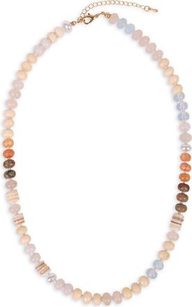 Saachi Mixed Bead Statement Necklace in Natural at Nordstrom Rack