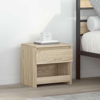 vidaXL Vidaxl - Mesitas De Noche 2 Uds Madera Contrachapada Roble 40x30x39 Cm