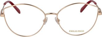 Emilio Pucci PU-1066377 Metal Cat-Eye Eyeglasses - Gold
