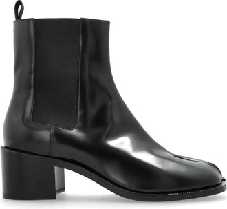 Maison Margiela Enkellaarsjes met hak en - Dames - Laarzen met Hak - Zwart - 39 1/2 EU - Leer - Schoenen
