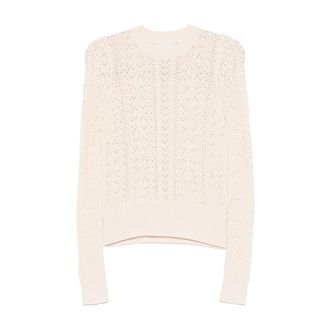 Isabel Marant Truien & Vesten, Dames, Beige, S, Katoen, Beige Trui Stijlvolle Snit Comfort Elegantie