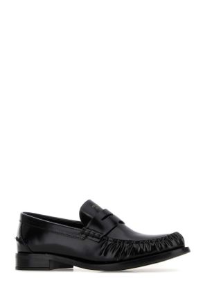 Prada Womens Black Leather Loafers Nero Calfleather Mocassini